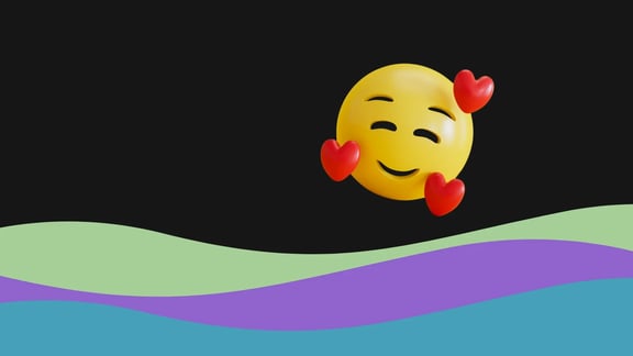 Ehrmann Grafik Herzchen-Emoji